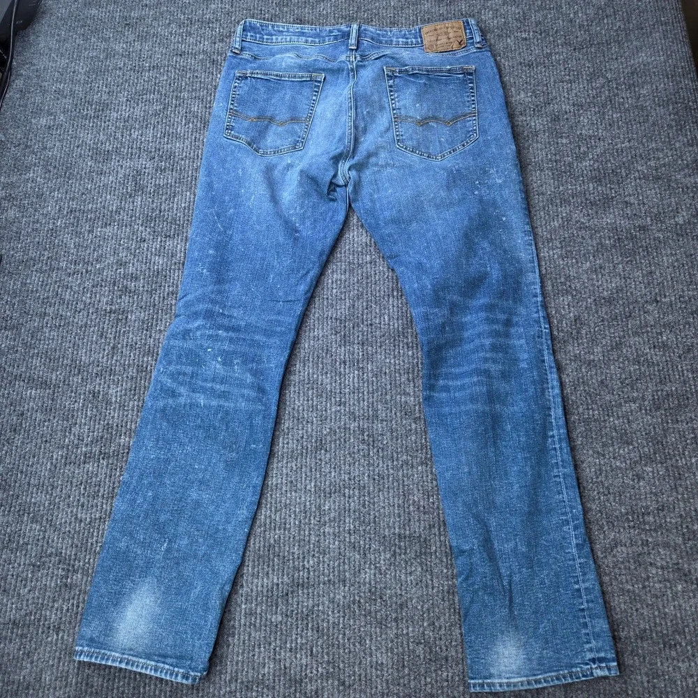 American Eagle Slim Straight Jeans Mens 34x34 Blue Extreme Flex Denim Casual